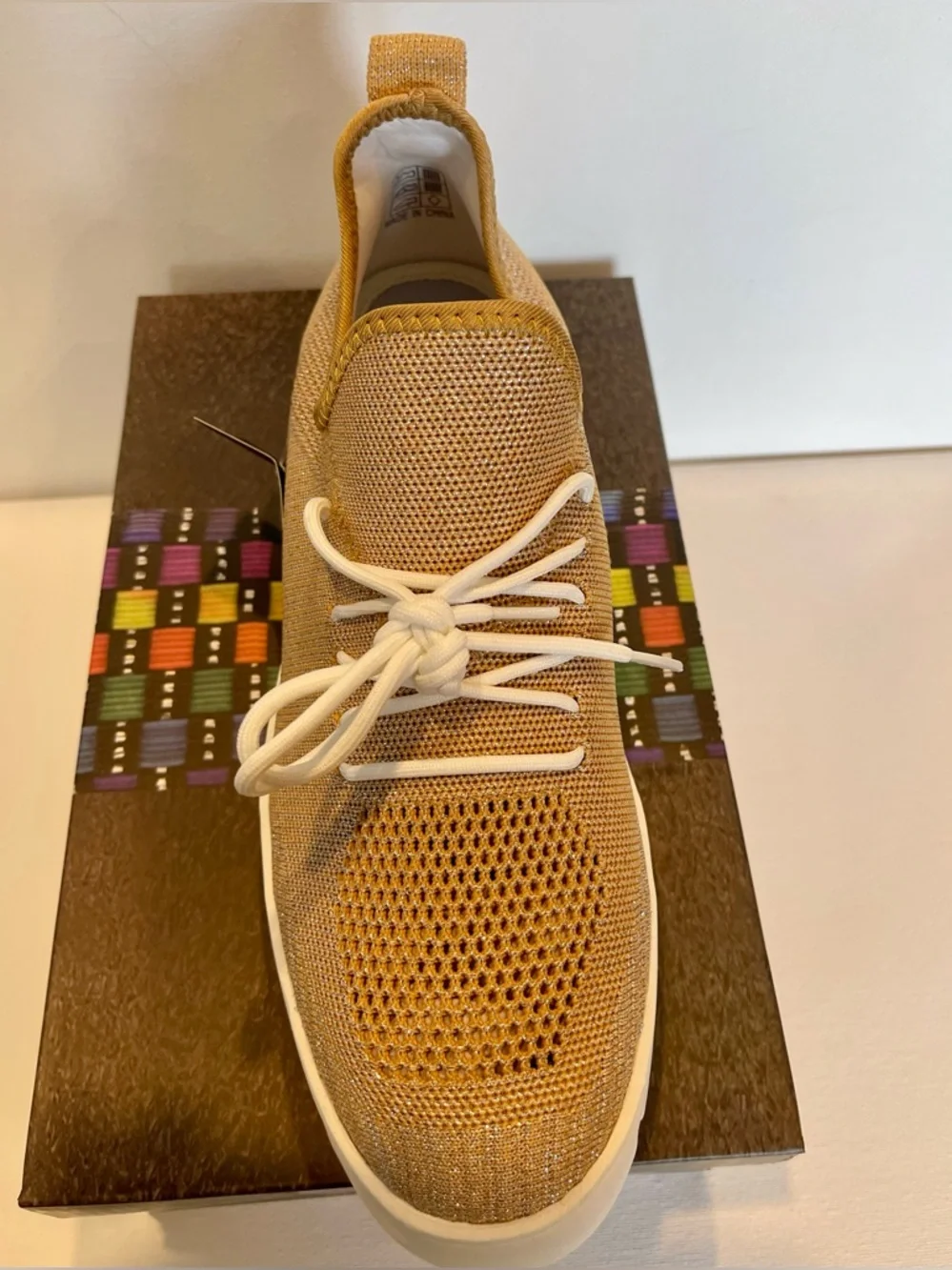 NIB BERNIE MEV NEW YORK CARA SLIP ON MEMORY FOAM SNEAKER CHAMPAGNE SHIMMER - Picture 6 of 13